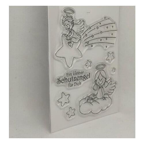 German angel stamp Clear Stamp for Scrapbooking Transparent Silicone Rubber DIY Photo Album Decor 0307