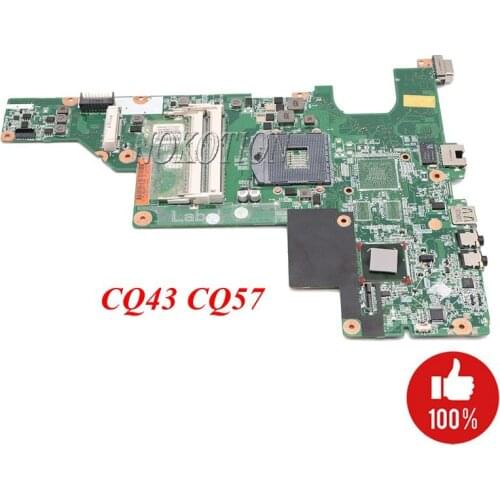 NOKOTION 646177-001 For HP 2000 Compaq CQ43 CQ57 Laptop motherboard HM65 GMA HD DDR3 Mainboard