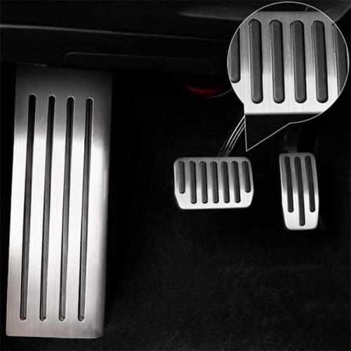 Aluminum alloy Foot Pedal For Tesla Model 3 Accelerator Gas Fuel Brake Pedal Rest Pedal Pads Mats Cover Accessories Car Styling
