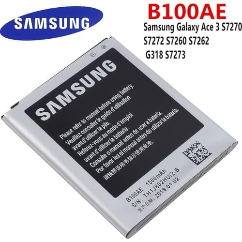 Orginal B100AE 1500mAh Battery For Samsung Galaxy Ace 3 S7270 S7272 S7260 S7262 G318 S7273 Mobile Phone Battery
