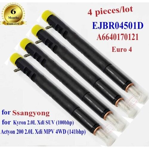 ORLTL GENUINE NEW INJECTOR A6640170121 6640170121 EJBR04501D R04501D NOZZLE FOR SSANGYONG ACTYON / KYRON / REXTON 4PCS/LOT
