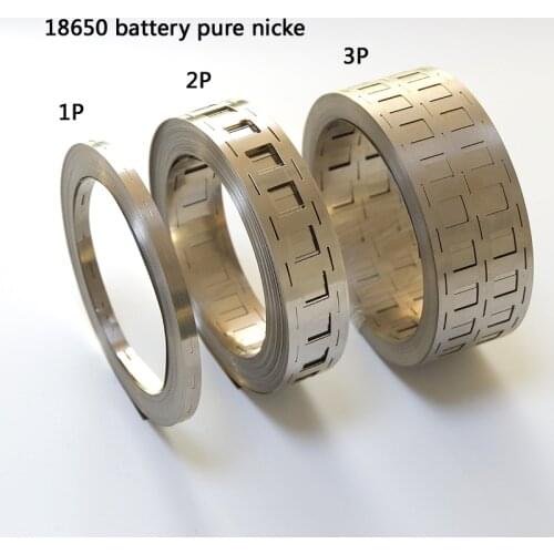 10M Lithium battery pure nickel strip, For 18650 lithium ion battery pack,Thickness 0.15mm,cell spacing 18.5mm, Without holder