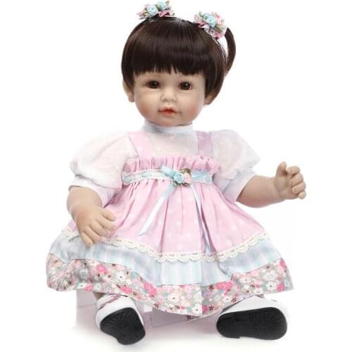 Reborn Silicone Baby Dolls Girl Gift Production Educational Enlightenment Baby Toys 21inch/52cm Brinquedos Juguetes