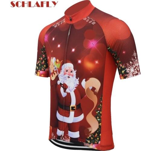 Merry Christmas cycling jersey short sleeve bike wear dropshipping jersey road jersey cycling clothing schlafly cycling top