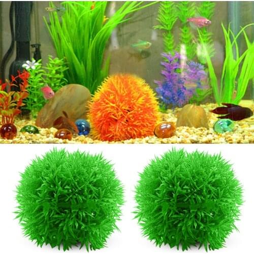 Fish Tank Water Grass Ball Plants Aquarium Accessories Artificial Aquatic Grass Balls Fish Tank Landscaping Simulation