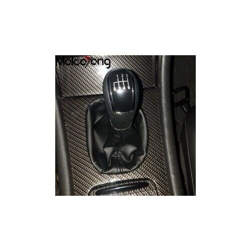 5/6 Speed Gear Stick Shift Knob Gaiter Cover Silver For Mercedes C Class W203 S203