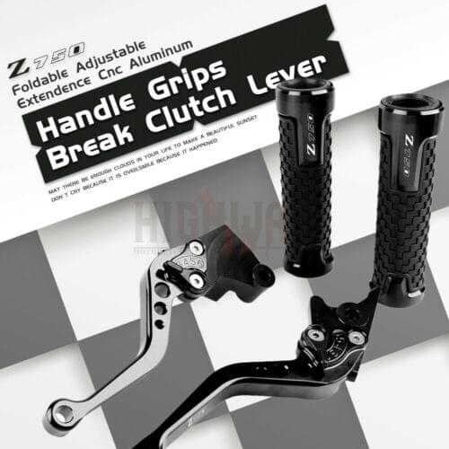 Brake Lever Handlebar Grips Grip CNC Aluminum Short Adjustable Brake Clutch levers For Kawasaki Z750 Z 750 2007-2011