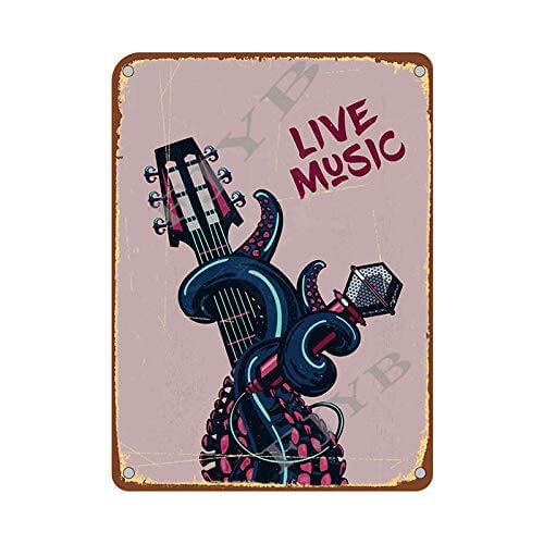 Serie de en vivo, letrero , arte de la pared para de Metal, Retro de 8x12 pulgadas