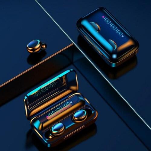 TWS Wireless Bluetooth-Compatible Headphones Smart Digital Display Mini HIFI Headset Stereo Waterproof Sports Running Earphone