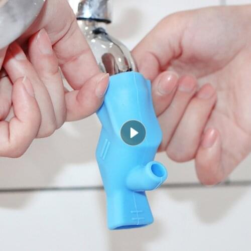 High Elastic Silicone Water Tap Extension Sink Children Washing Bathroom Accessories Kitchen Sink Faucet Guide Faucet Extenders