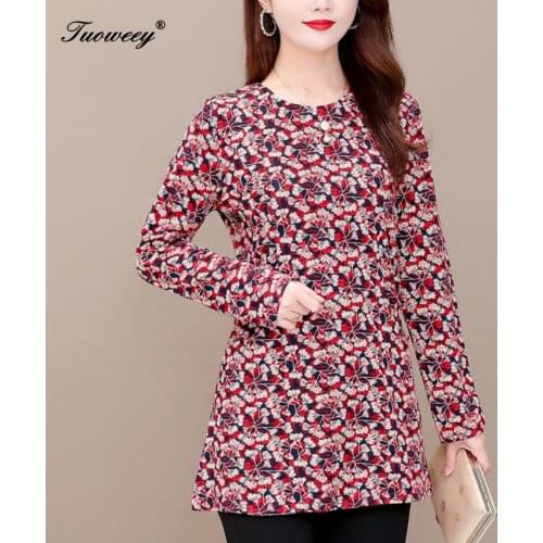 Women floral Blouse large size casual New 2020 elegant Casual plus size 5XL shirt loose o neck Women tops blouse