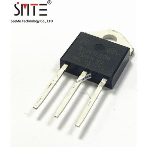 10pcs/lot BTA41-600BRG TRIAC Standard 600V 40A Through Hole TOP3 New and original