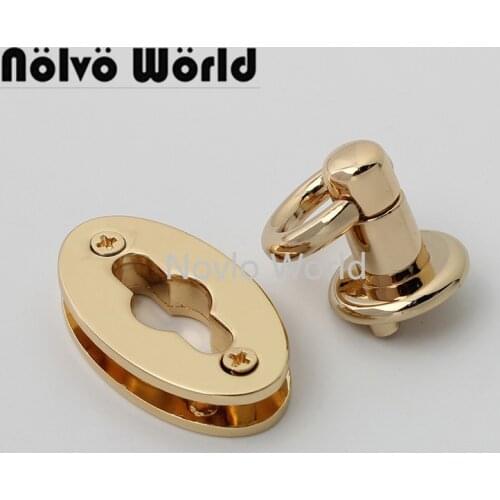 2-10pcs 4 colors 35*20mm oval flip lock in screws for bag closure, Suitcase locks