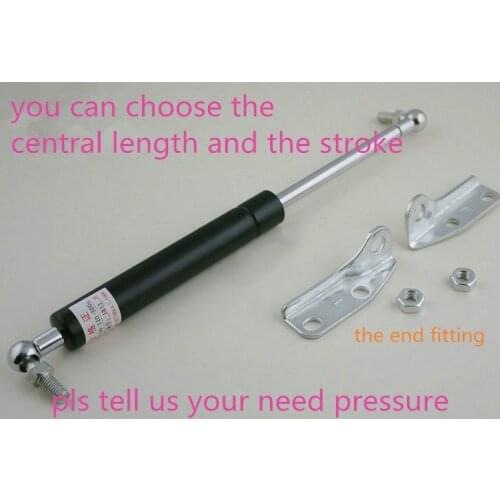 2pcs/lot Pressure 30N to 1000N force 160-800mm central distance,60-240mm stroke, pneumatic Gas Spring, Lift Prop Damper end