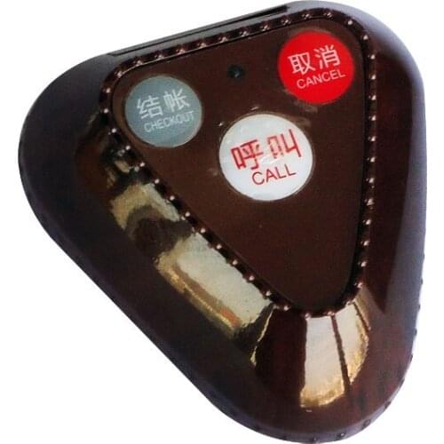 3-button triangle wireless calling button ,wireless transmitter button , waiter call, restaurant waiter call