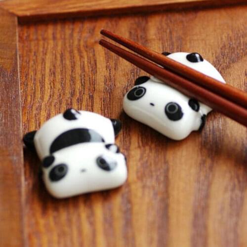 6pcs/set Household Tableware Ceramic Decoration Kitchen Supply Ceramic Chopstick Holder Stand Chopstick Shelf Rack