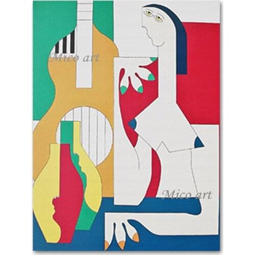Abstract Picasso Canvas Oil Painting Reproduction Modern Living Room Wall Decorative Item No Frame Wall Canvas Art Panel Set