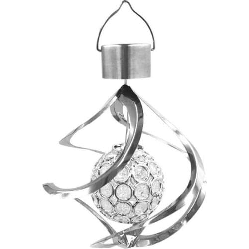 Car Solar Powered LED Wind Chime Light Hanging Spinner Atmosphere Lamp Color Changing RV Camper Motorhome Interior Accessories