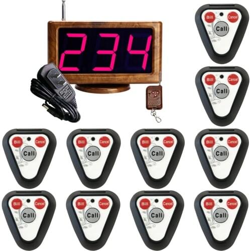 JINGLE BELLS wireless calling system rechargeable wireless calling system 10 call buttons 1 sreen receiver service call bells