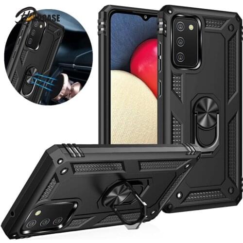 For Samsung Galaxy A02 A02S A03S Case Shockproof Armor Magnetic Car Holder Ring Case for Galaxy A12 A22 A32 A42 A52 A72 A82