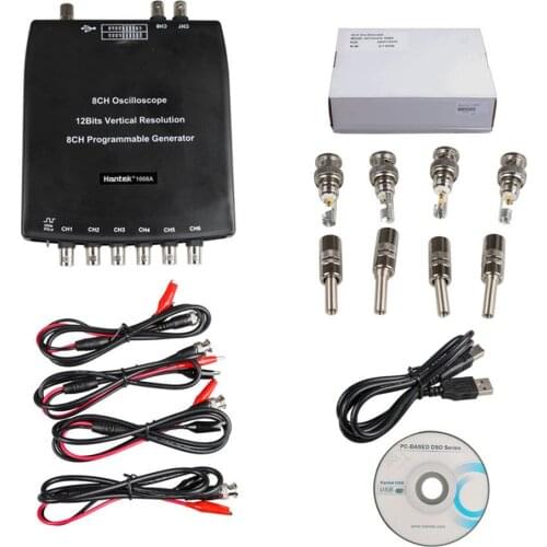 Hantek1008A/1008B 8-channel oscilloscope PC USB digital storage virtual car signal generator oscilloscope