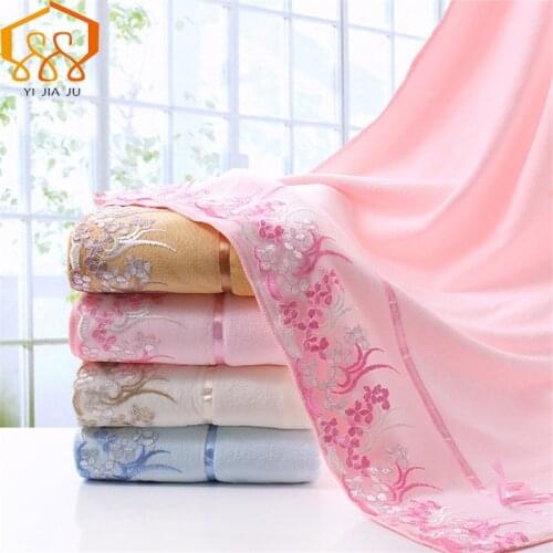 Microfiber Fabric Bath Towel 140X70CM Soft Super Absorbent Direct Lace Edge Patch Bath Towel Printing Beach Towel Hot Sale