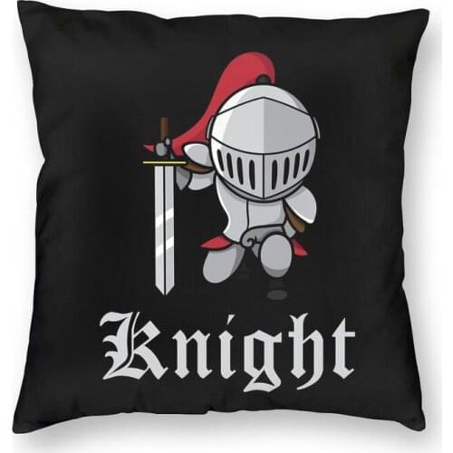 Cute Templar Knight Warrior Throw Pillow Cover Decor Square Medieval Crusades Cushion Cover 45x45cm Pillowcover for Living Room