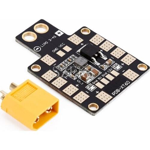 MATEK Mini Power Hub PDB XT60 Power Distribution Board PDB-XT60 with BEC 5V/12V for FPV Drone Quadcopter QAV210 QAV-R QAV-X