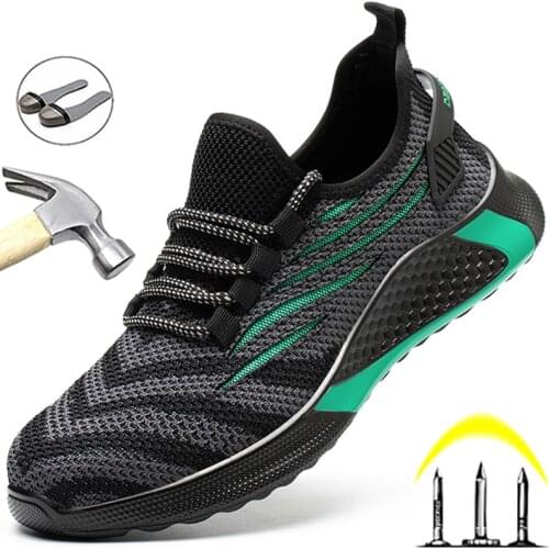 Breathable Mesh Work Safety Shoes Male Indestructible Work Shoes Sneakers Anti-Smash And Anti-Stab Industrial Shoes 5 Colors