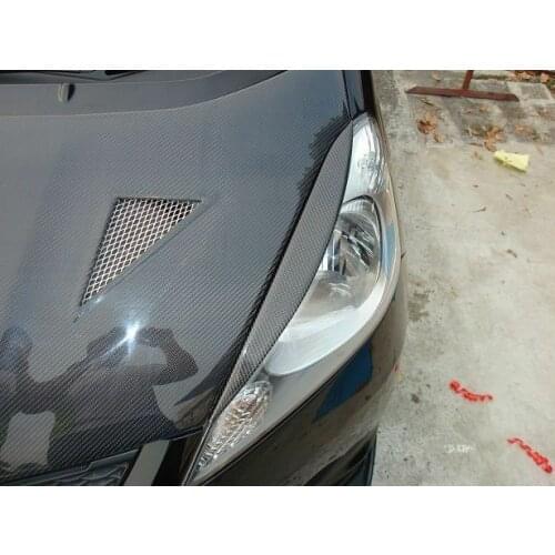 Carbon Fiber Headlight Eyelids Eyebrows for 2009-2013 Honda Jazz Fit