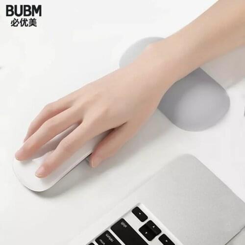 BUBM Non-slip Silicone Mouse Pad,Mouse Wrist Rest Support Pad,Hand Pillow Memory Cotton Mouse Pad For Office