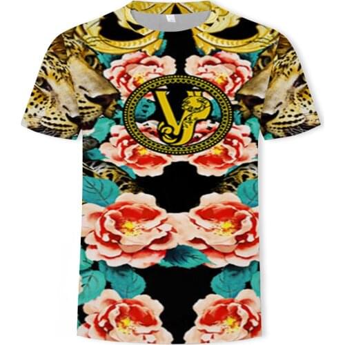 2021 summer new style casual fashion 3D digital printing men and women couple shirt short sleeve leisure street style 3DT shirt