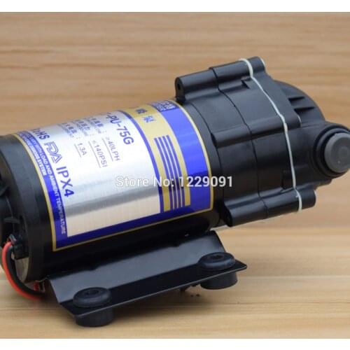 Nuotrilin 75gpd DC 24v RO Diaphragm Booster Water Pump Increase Reverse Osmosis System Pressure G3/8 port