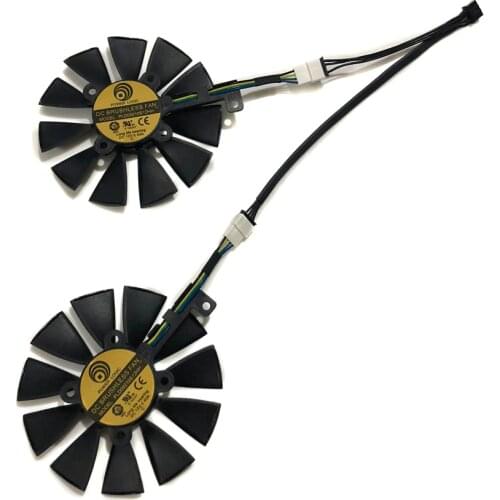 2pcs/set PLD09210S12HH EX-GTX1070 EX-GTX1060 GPU Video Cooler Fan For ASUS GeForce GTX 1070/1060 DUAL Graphics Card Cooling