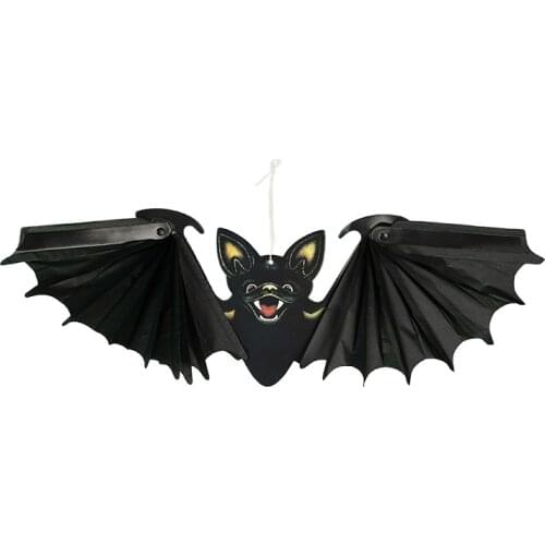 1-2Pcs Halloween Bat Hanging Pendant Paper Lanterns Ornament For Home Halloween Festival Party Bar Decoration Props Kids Gifts