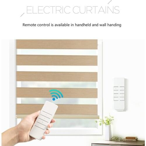 Free Shipping Window Blinds Remote Control Automatic Electric Zebra Blinds Curtain Roller Blinds Fabric Ceiling Installation