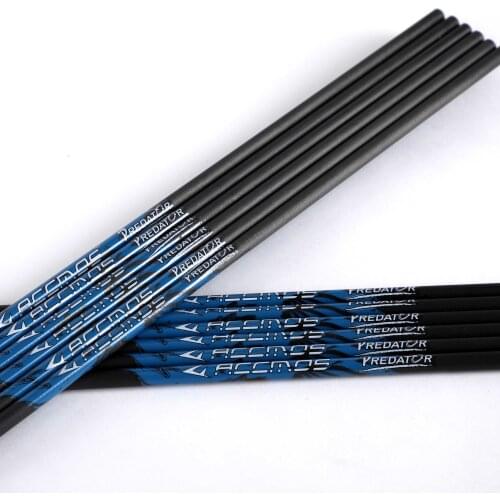 12pcs 33 inch ID 6.2 mm Pure Carbon Arrow Shafts Spine 250 300 340 400 500 600 700 800 Tube DIY Archery for Bow Hunting Shooting