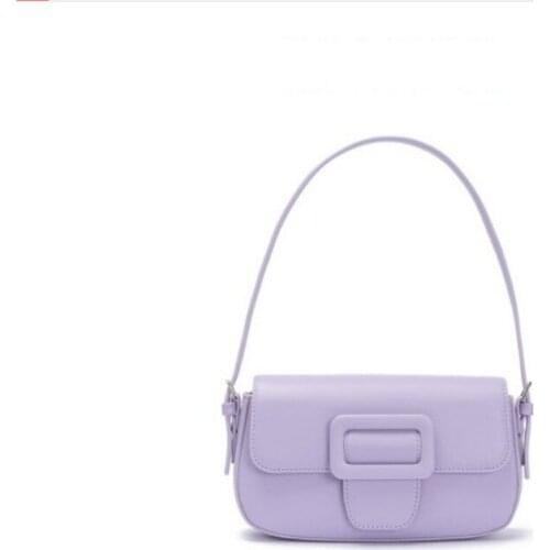 Fashion PU Leather Women Underarm Bag Retro Solid Color Ladies Baguette Handbags Fashion Design Girls Small Shoulder Bags