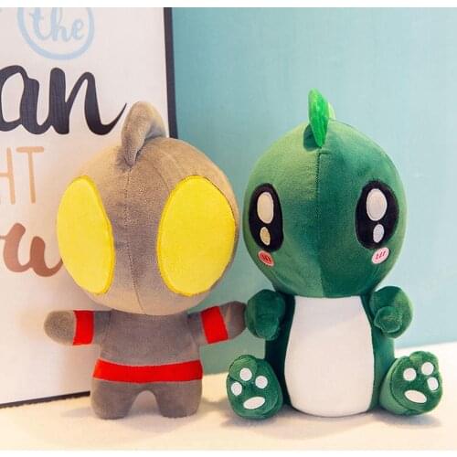 Super soft stuffed animal Ultraman and dinosaur little monster stuffed animal Salted egg Superman child sleeping doll, birthday