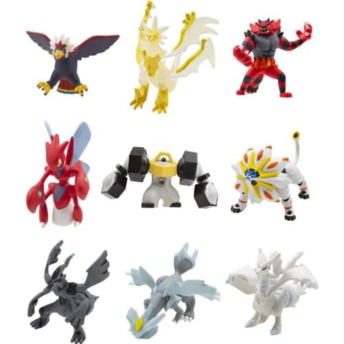 TOMY Pokemon Anime Battle Set Braviary Incineroar Necrozma Scizor Melmetal Solgaleo Reshiram Zekrom Kyurem Action Figures Toys