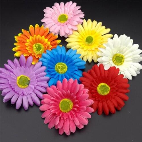 10cm Headdress Fake Flower and Decorative Flower Silk Flower Corsage Simulation SUNFLOWER Head Sunflower Flower DIY