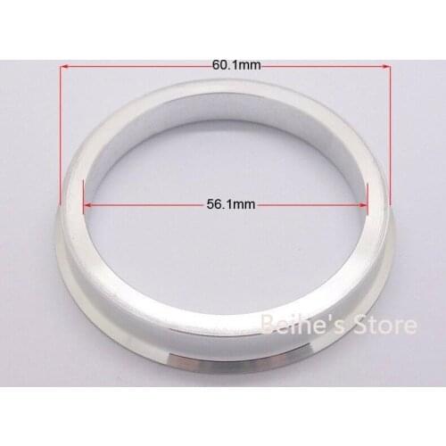 4pcs Silver Aluminum Alloy Wheel Spacer Hub Centric Rings 60.1OD to 56.1ID