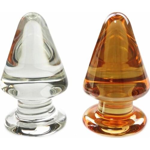 5.5cm Glass Anal Plug Simulation Dildo Adult Sex Toy Medium Plug
