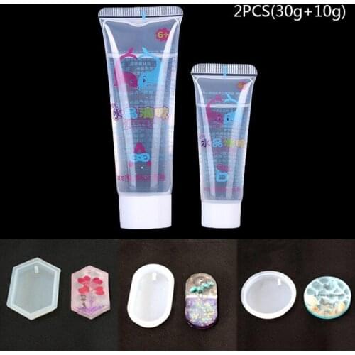 New 1 Set Clear Resin Epoxy High Adhesive Like AB Resin,A Resin 30g+B Resin 10g White For DIY Jewelry Making