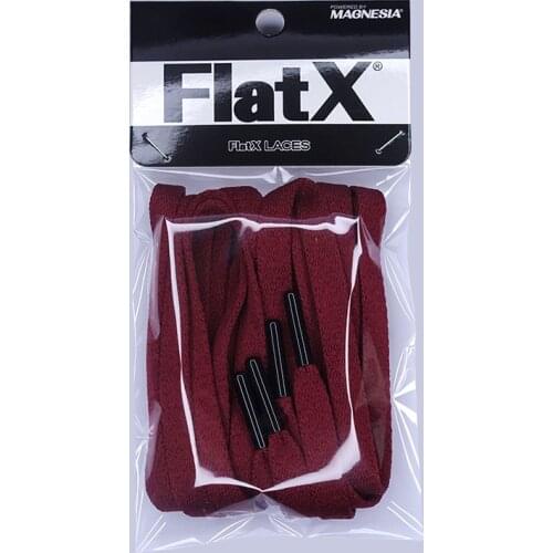 FlatX 8mm Burgundy/ Black Color Metal Tips Shoelaces High Quality Professional Sneaker Laces Shoelace Lacet