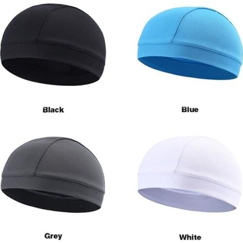 Skull Cap Terry Cloth Quick Dry Universal 4 Color for Hockey Baseball Cycling Basketball Sport Headwear Cycling Cap