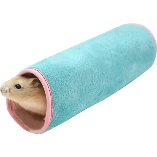 Hamster Cage Ferret Tunnel For Rat Warm Hamster Tube Toy Bed Cage For Hamster Rabbit Guinea Pig Small Animals