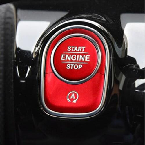 Car Engine Start Stop Keyless System Button Decorate Switch Cover For Mercedes Benz B A Class W177 W247 CLA Class C118 2020-21