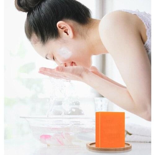 100g Kojic Acid Handmade Soap Essential Oil Face Body Deep Whitening Brighten Cleansing Skin Soap F4Y1