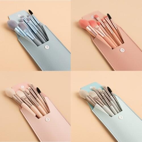 8 Pcs Mini Travel Portable Soft Makeup Brushes Set Eye Shadow Foundation Powder Eyelash Lip Concealer Blush Make Up Brush Set